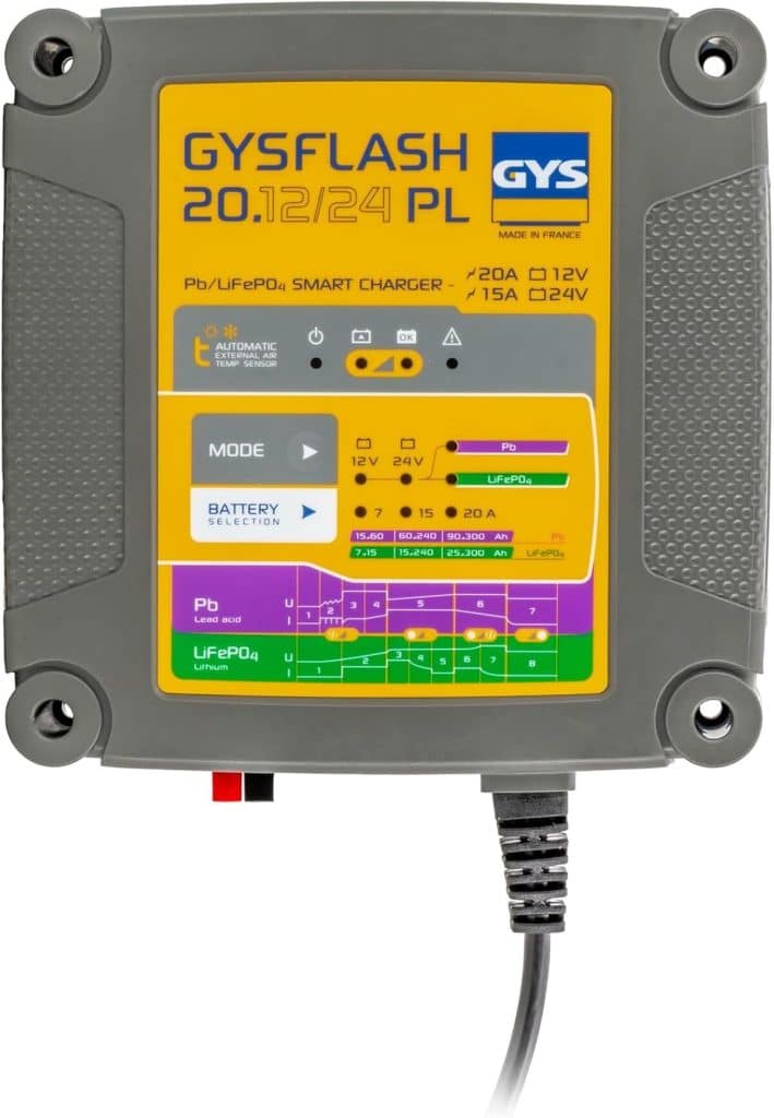Test : chargeur intelligent GYS GYSFLASH 20.12/24 PL