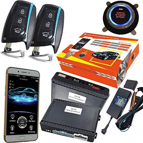 Alarme de voiture de sécurité intelligente GPS entrée sans clé passive verrouillage Central automatique bouton poussoir arrêt de démarrage du moteur de voiture à distance pour Hyundai 688HD