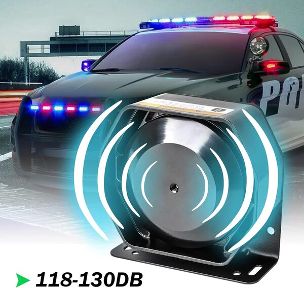 Système de sonorisation pour véhicule d'urgence de voiture avec télécommande sans fil 20 tons 200 W 118-130 dB 12 V avec microphone portable haut-parleur 2 supplémentaires pour la police pompiers et