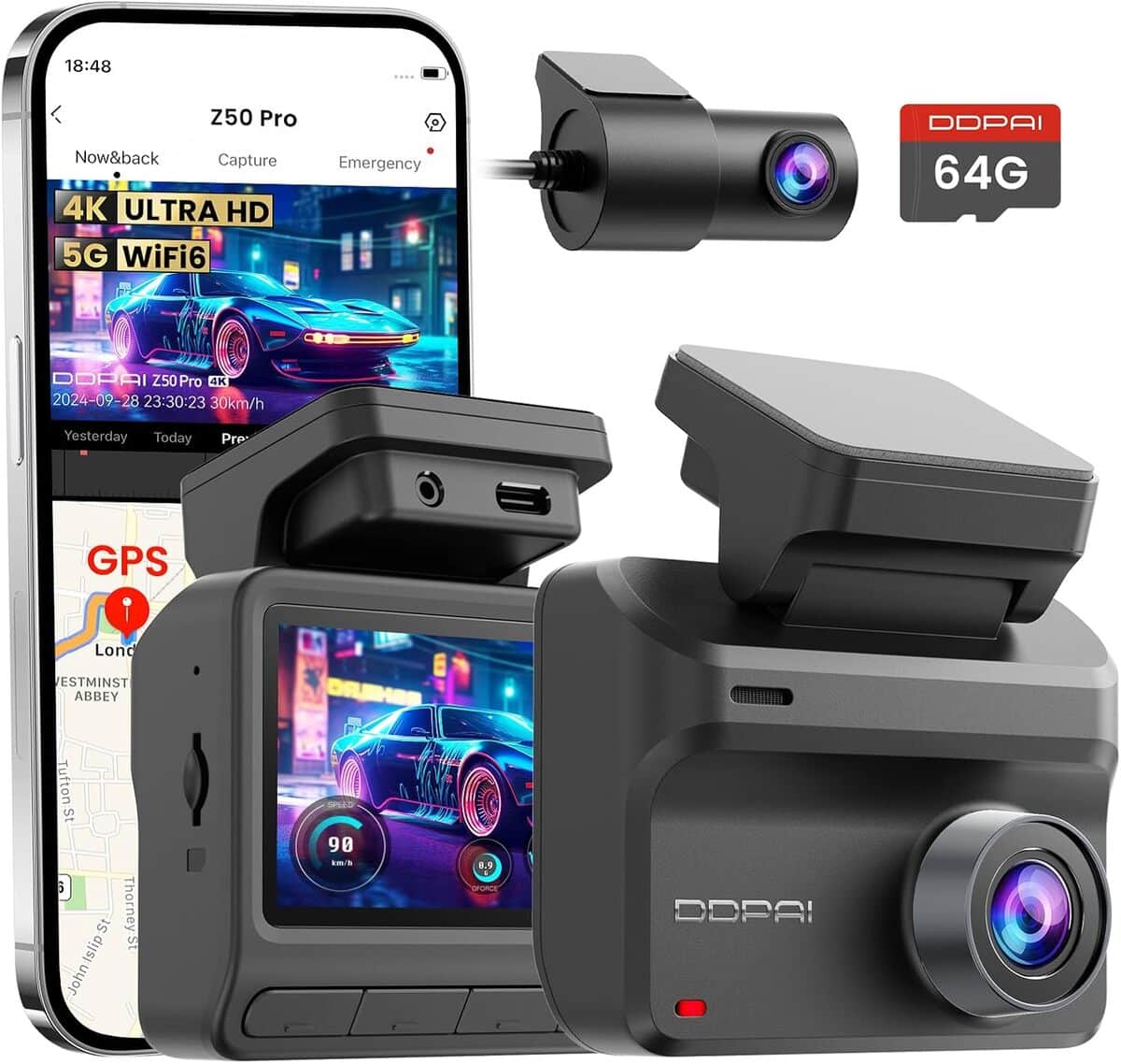 Test DDPAI Z50 Pro : dashcam 4K avec vision nocturne et GPS