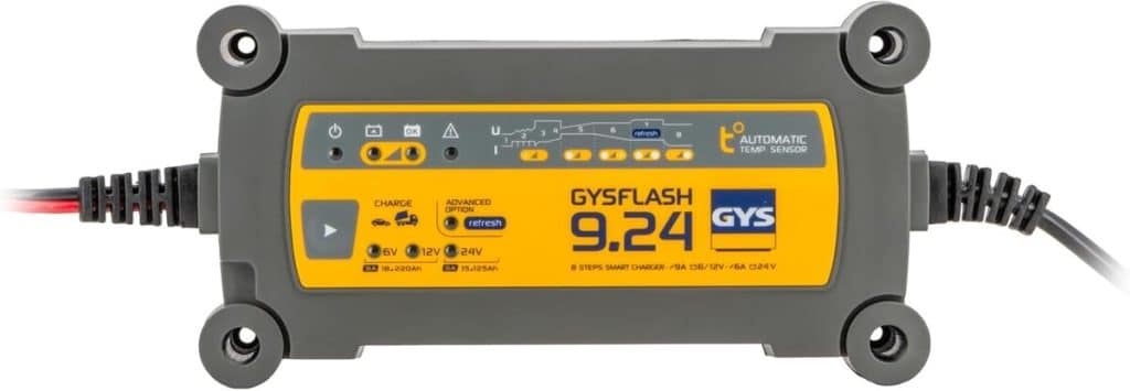 Test du chargeur intelligent GYS GYSFLASH 9.24 pour batteries 6V/12V/24V