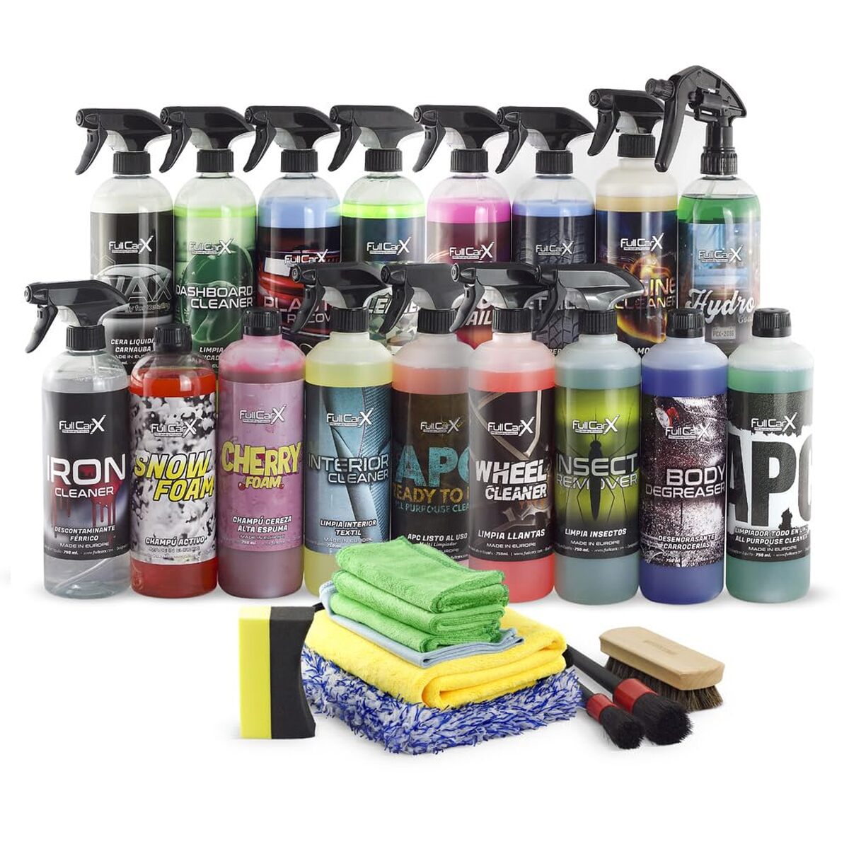 Test du kit FULLCARX : 17 produits professionnels pour un nettoyage auto complet