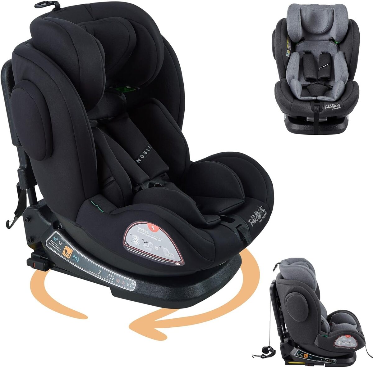 Test du siège auto FableKids pivotant à 360° avec Isofix