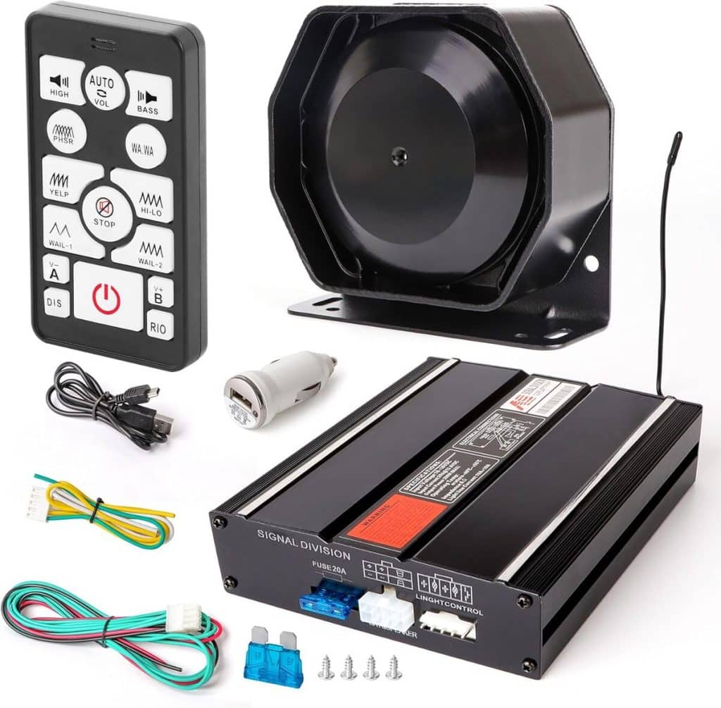 Test du système de sonorisation 200 W pour véhicules d'urgence