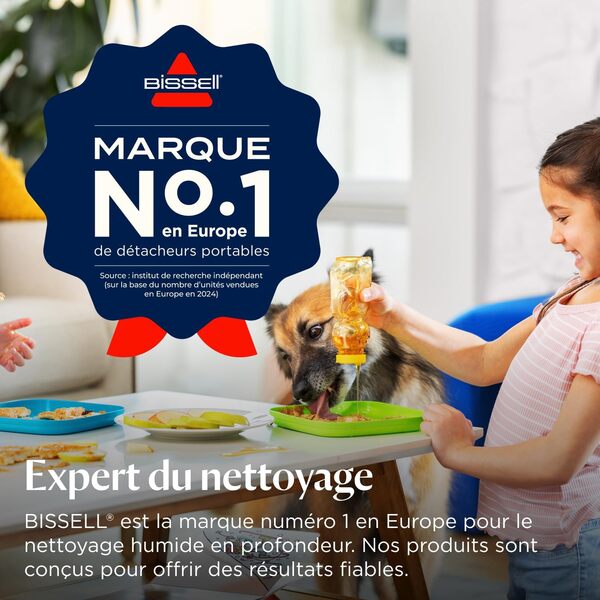 BISSELL SpotClean HydroSteam, Shampouineuse Canapé, Moteur Puissant de 1000W, Nettoyeur Vapeur avec Technologie HydroSteam, Nettoyeur pour Tapis, Moquettes, Meubles, Tissus, Voiture & Plus, 3689N