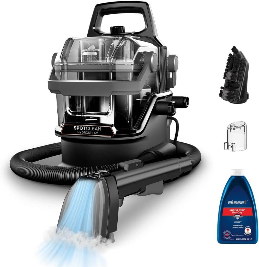Test BISSELL SpotClean HydroSteam : shampouineuse 1000W polyvalente