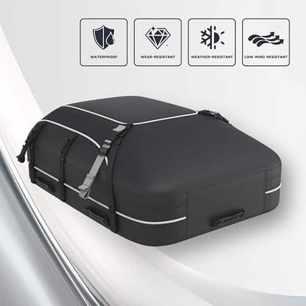 Découvrez comment le sac de toit imperméable Workkool 4, 6 m³ optimise le rangement de votre voiture lors de vos déplacements en toute sécurité et sérénité