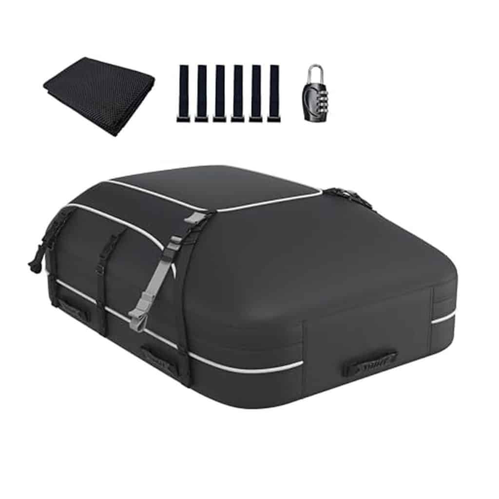 Test du sac de toit imperméable Workkool 4, 6 m³ : rangement idéal pour votre voiture