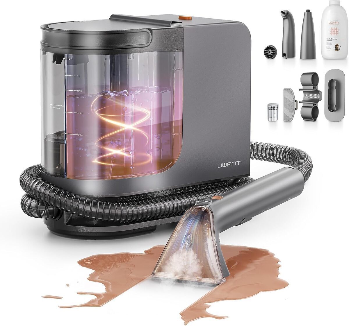 Test : shampouineuse Uwant B400, vapeur 18Kpa portable et efficace