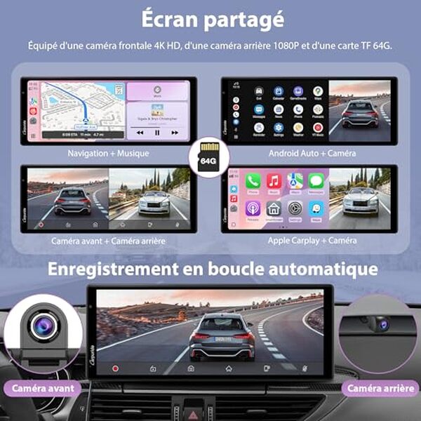 Découvrez notre test complet du Carpuride Carplay sans fil avec écran tactile HD et enregistreur vidéo 4K. Avis, fonctionnalités et performances du système multimédia automobile. 