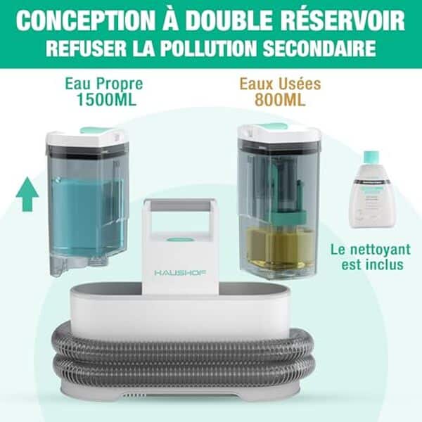 Découvrez notre test détaillé de la shampouineuse HAUSHOF StainZapper Pro 450 W : performances, avantages et inconvénients pour nettoyer vos tapis et moquettes efficacement.