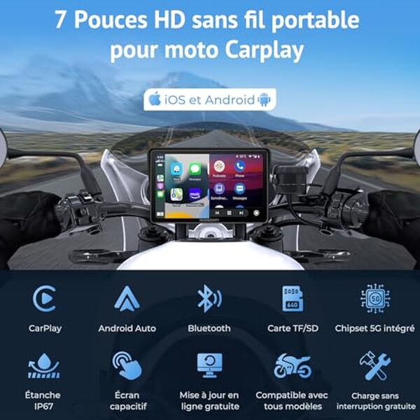 Découvrez l'écran moto Wonsidary W722 avec carplay intégré et GPS étanche. Test complet, caractéristiques et avis pour améliorer votre navigation en deux-roues. 