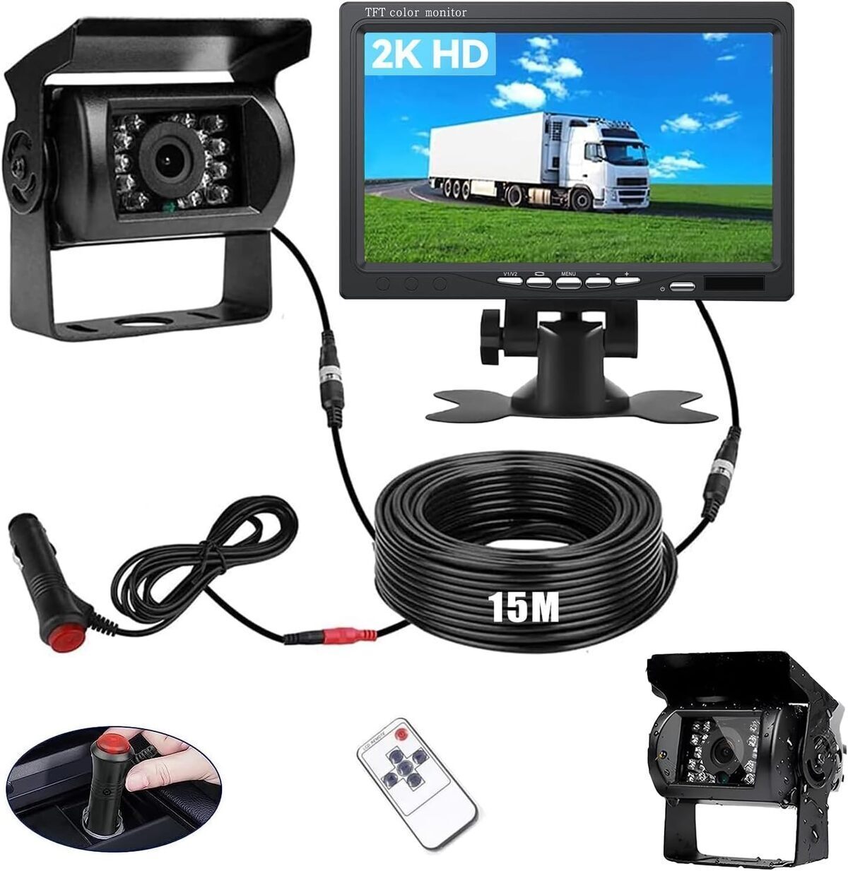 Test caméra de recul BEYI 1080P HD : écran LCD et vision nocturne pour véhicules