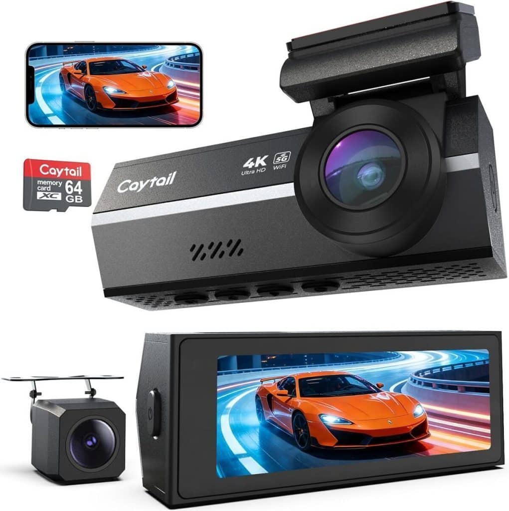 Test de la dashcam Caytail 4K+2K avec vision nocturne et WiFi