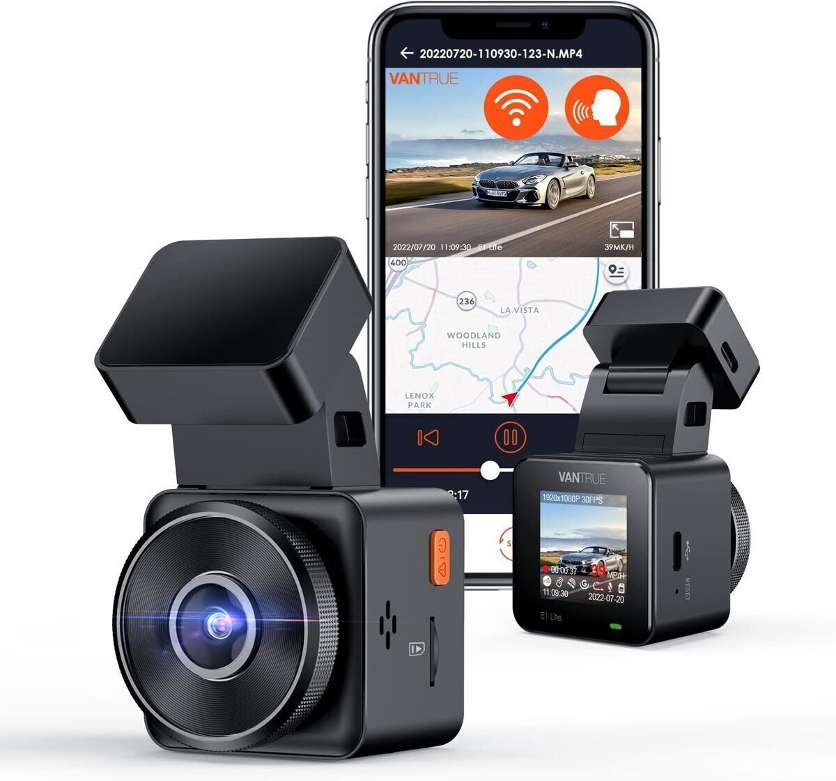 Test de la dashcam Vantrue E1 Lite : performance et connectivité