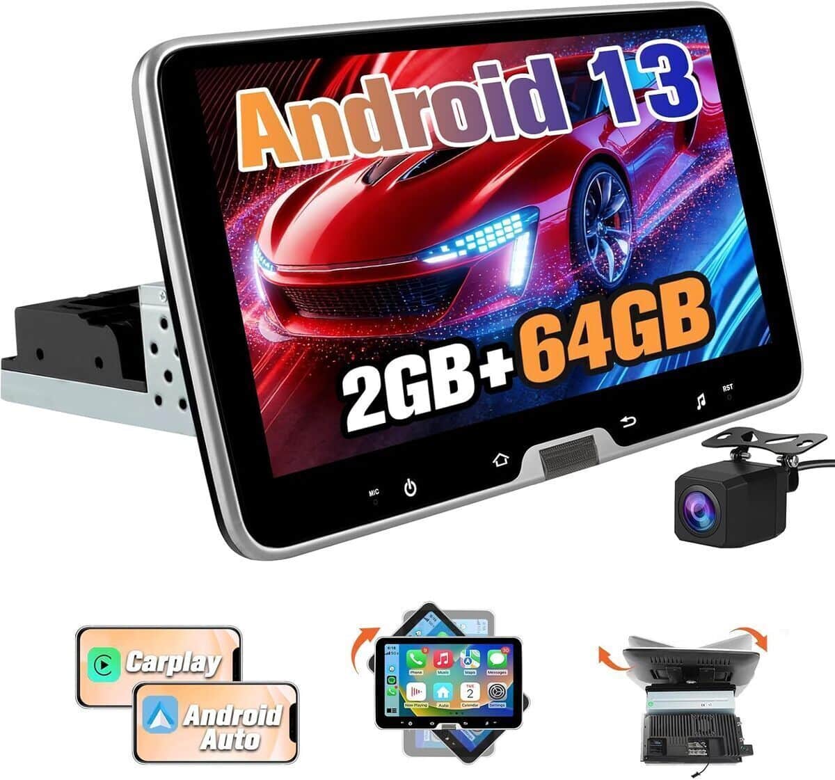 Test de l'autoradio AWESAFE 1 DIN : écran tactile amovible et CarPlay sans fil