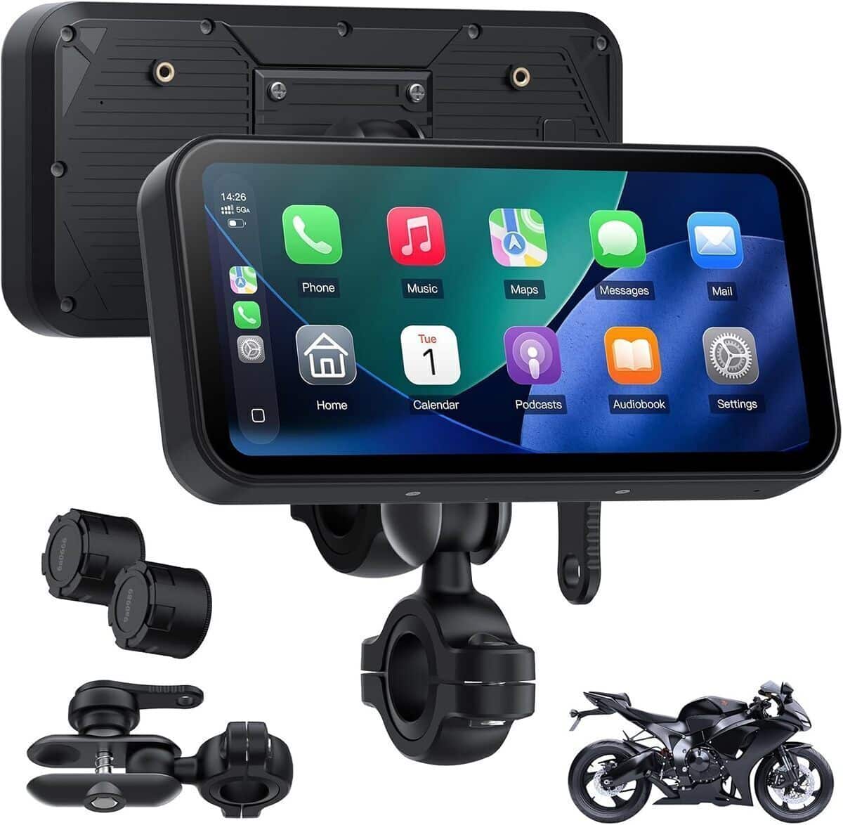 Test de l'écran moto 6 pouces A622 : carPlay, android Auto et plus