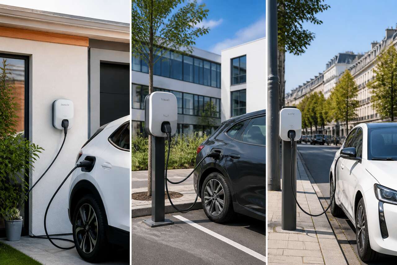 Recharge &agrave; domicile, au travail, en voirie: choisir la meilleure option selon votre usage