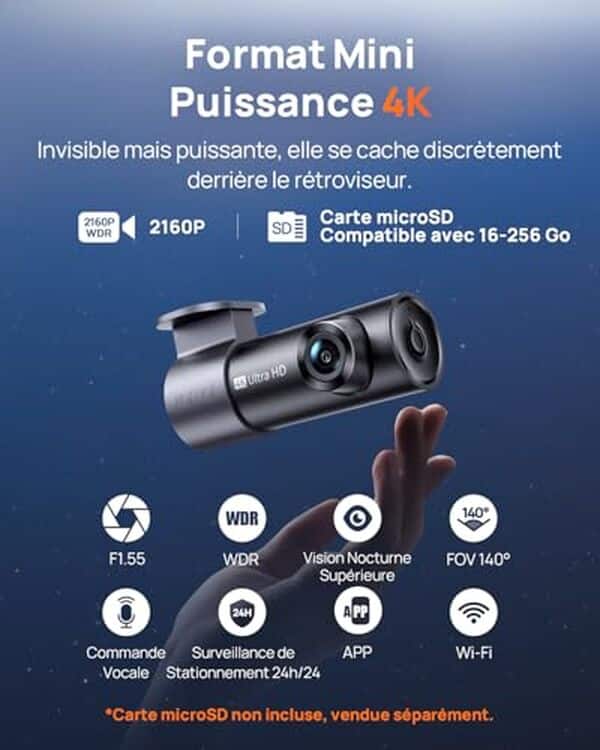 Découvrez notre test complet de la dashcam 70mai M310 Plus : performances 4K, fonctionnalités avancées et avis détaillé pour choisir la meilleure caméra de bord.