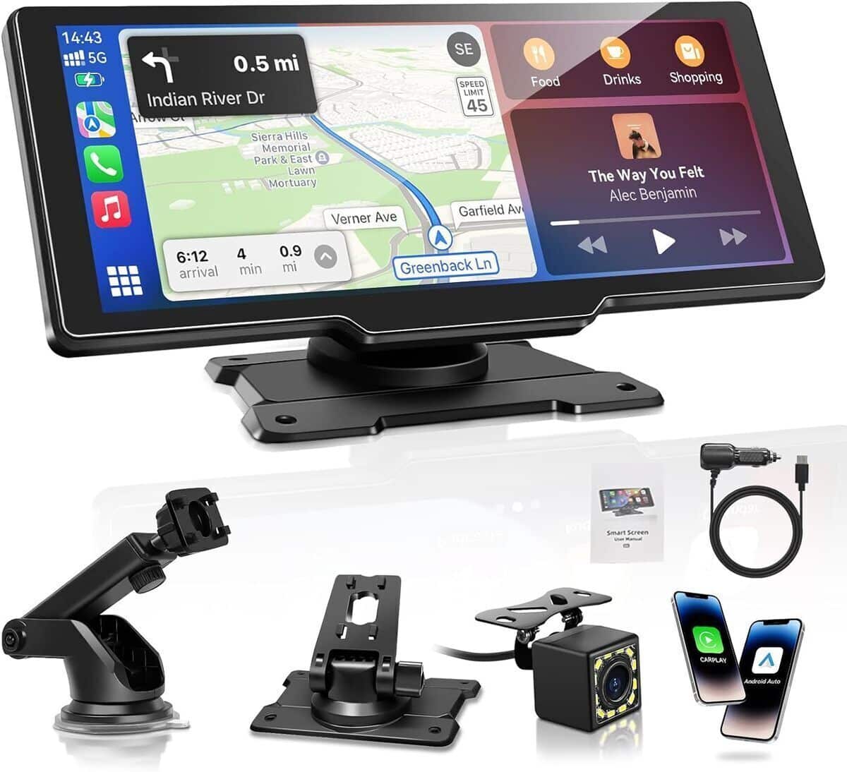 Test : carpeer 9 pouces avec écran tactile et dashcam 4K pour voiture