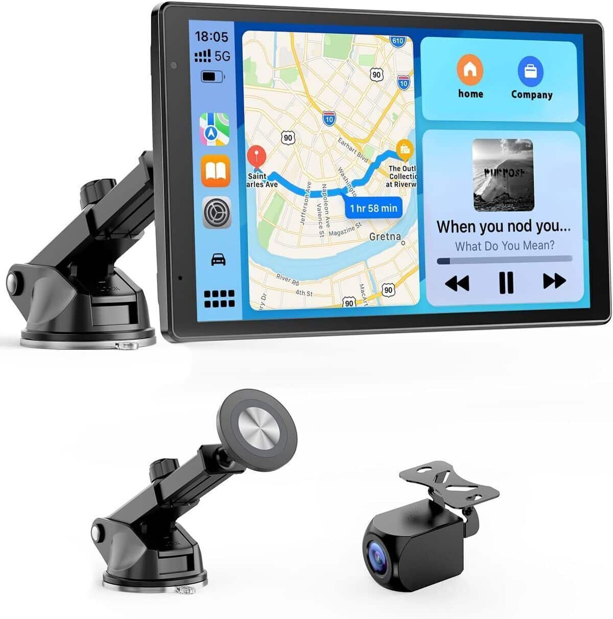 Test de l'écran CarPlay Avylet 8" : portable et sans fil