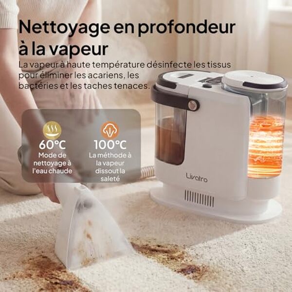 Découvrez notre test détaillé du nettoyeur vapeur Livatro 1700W : performances, efficacité et praticité de cette shampouineuse pour canapé et mobilier.