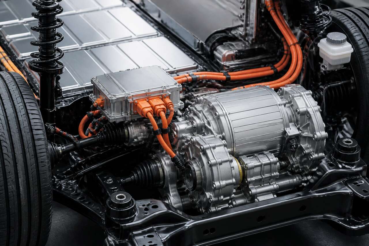 Chaîne de traction électrique : batterie, onduleur, réducteur et récupération d’énergie Chaîne de traction électrique : batterie, onduleur, réducteur et récupération d’énergie