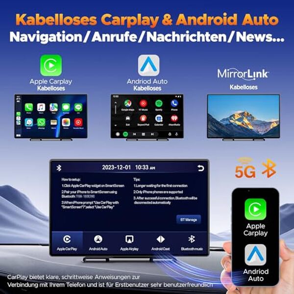 Découvrez notre test détaillé du Volam autoradio 9 pouces sans fil avec compatibilité CarPlay et Android Auto. Performances, installation et verdict complet.