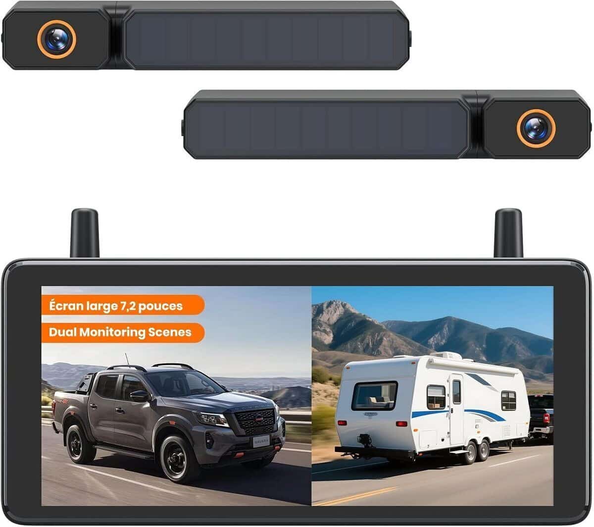 Test caméra de recul solaire AUTO-VOX 7, 2" sans fil