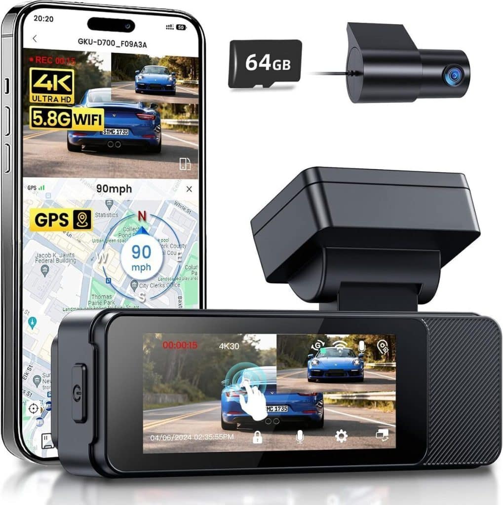 Test de la dashcam GKU : performance 4K et fonctionnalités avancées