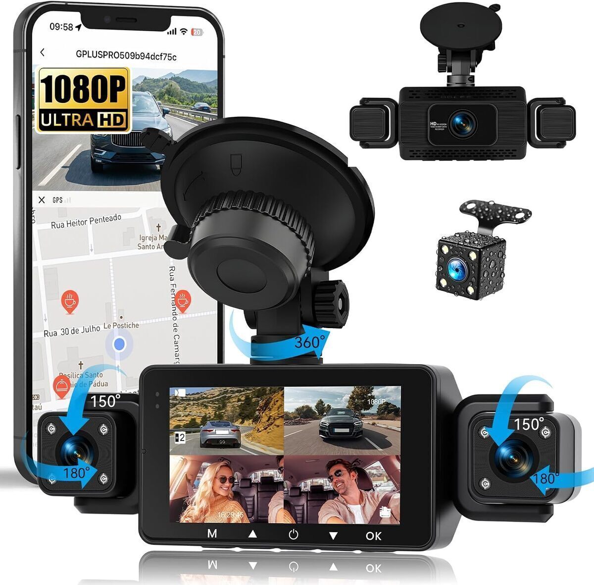 Test de la dashcam SIXWIN 4 canaux 1080P : vision à 360° et fonctionnalité avancée