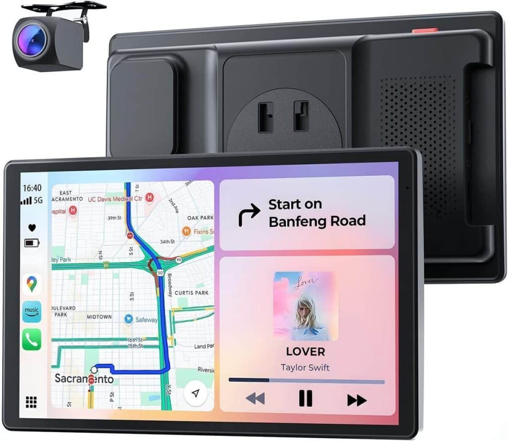 Test de l'écran portable 8'' Apple CarPlay & Android Auto