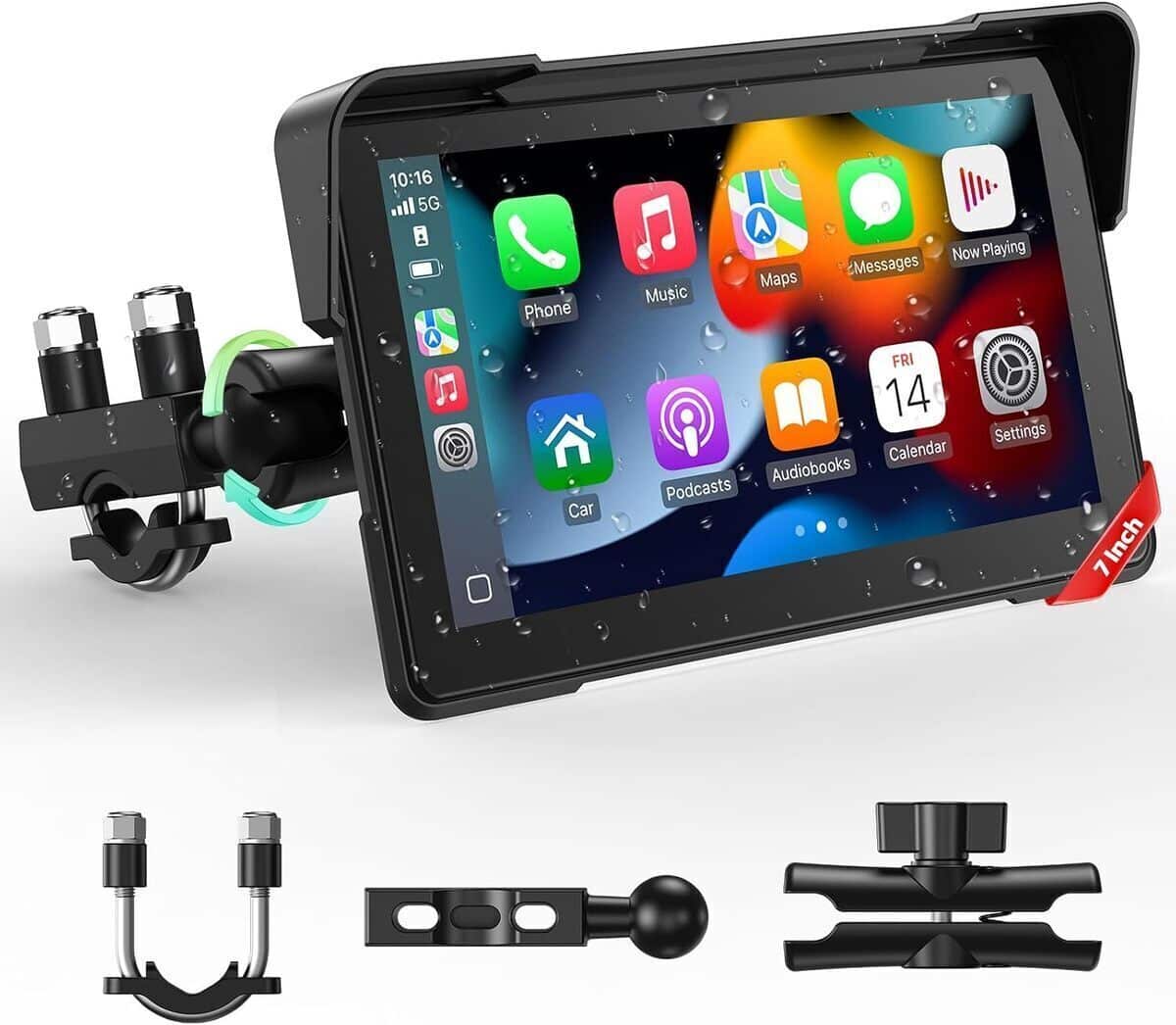 Test du GPS moto LAMTTO Carplay et Android Auto sans fil, écran 7" étanche