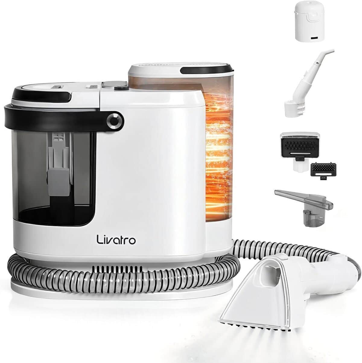 Test du nettoyeur vapeur Livatro 1700W : shampouineuse pour canapé efficace et pratique