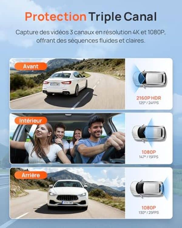 Découvrez notre test détaillé de la dashcam 70mai T800E 4K 3 canaux : qualité vidéo, prix et performances de cette caméra embarquée haut de gamme.