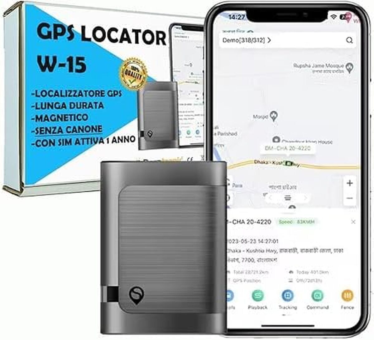 Test du localisateur GPS W15 : sans frais, longue durée et sim active