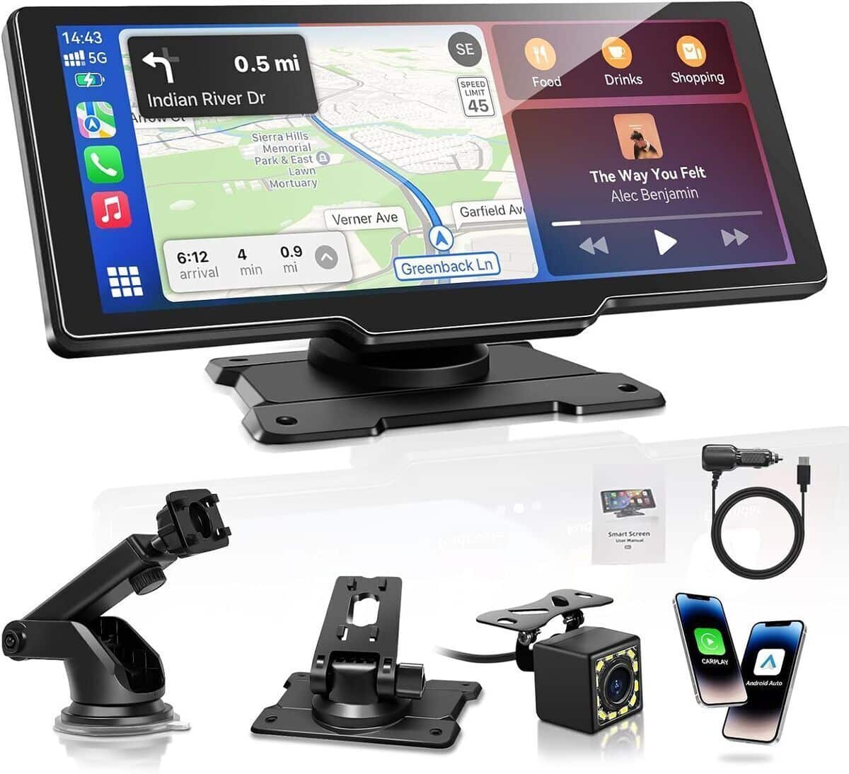 Test : écran Carpeer 10, 26'' pour voiture avec caméra 1080P et GPS