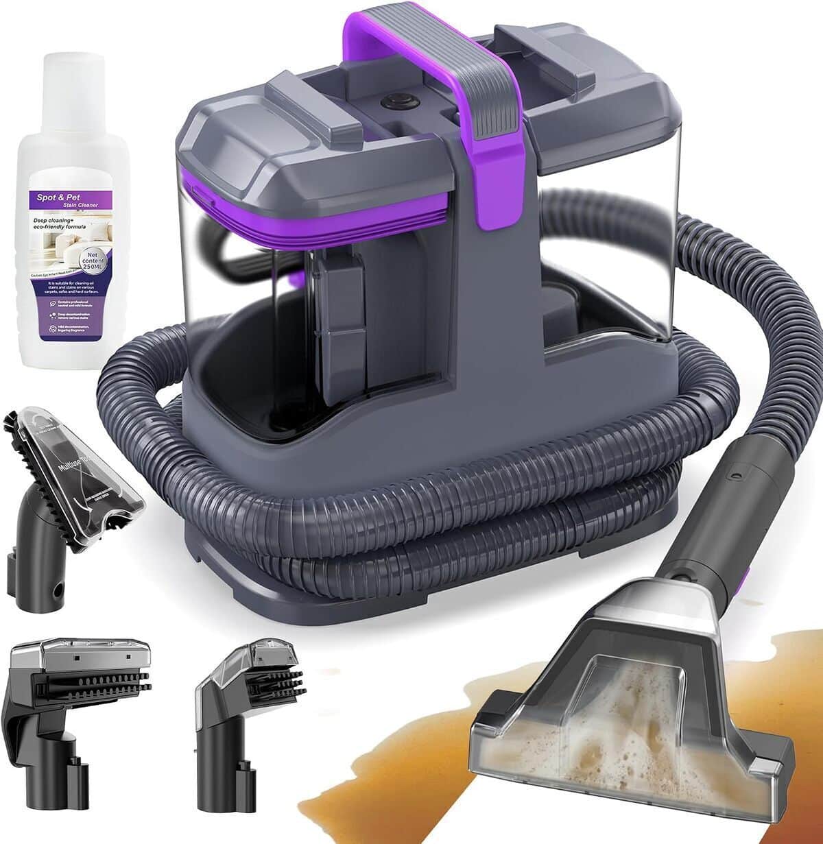 Test X-cotec Shampouineuse 450W : nettoyeur portable et puissant