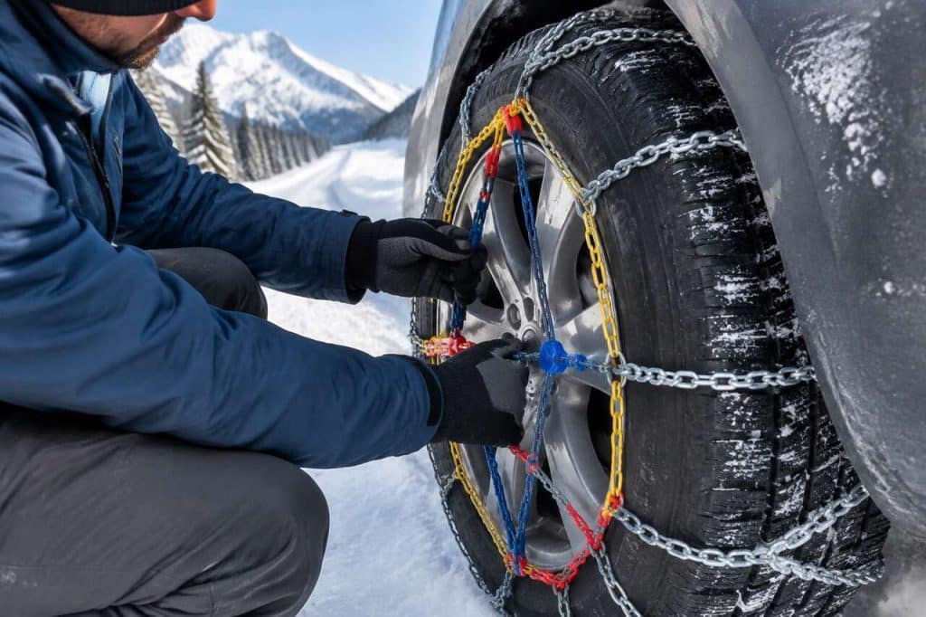 Comment poser et retirer ses chaînes à neige ?