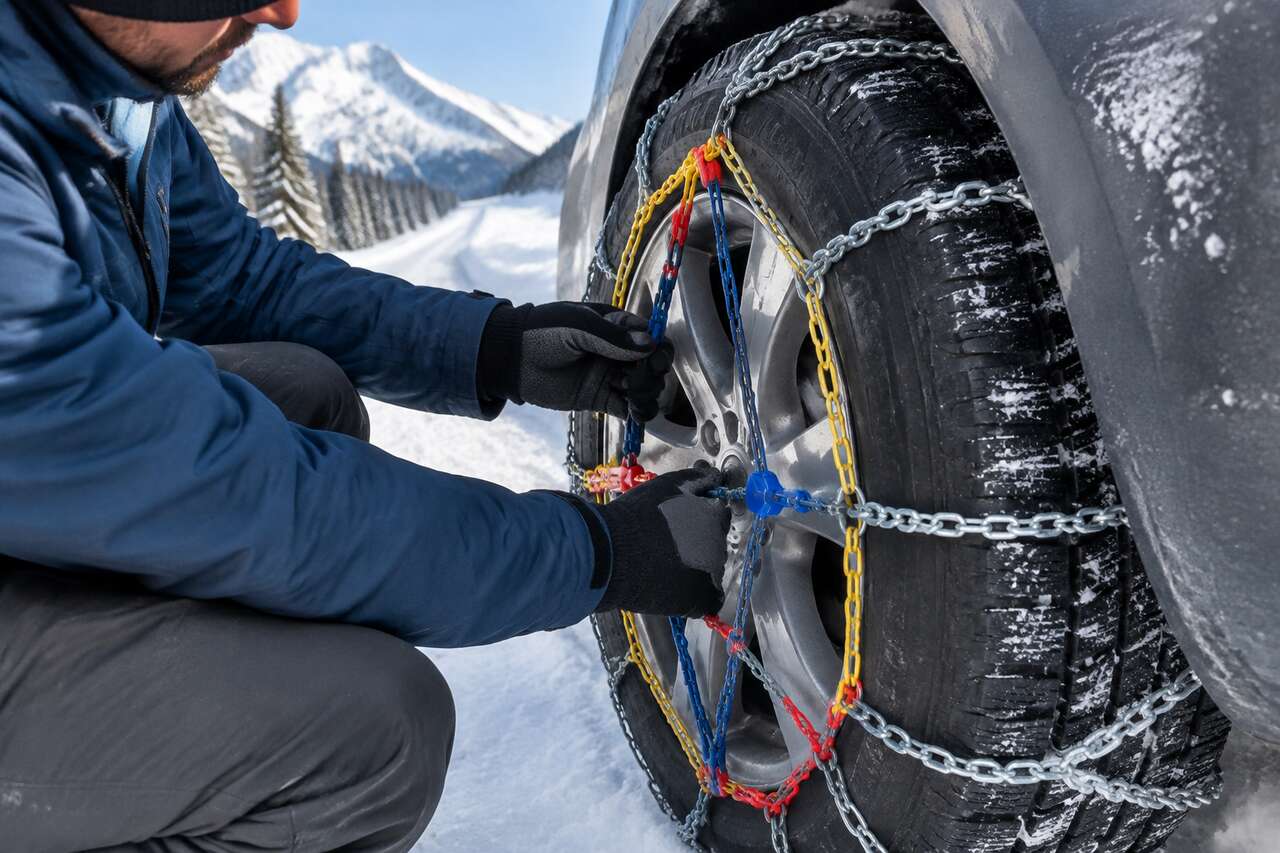 Comment poser et retirer ses chaînes à neige ?
